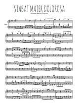 Téléchargez l'arrangement pour piano de la partition de Stabat Mater Dolorosa en PDF